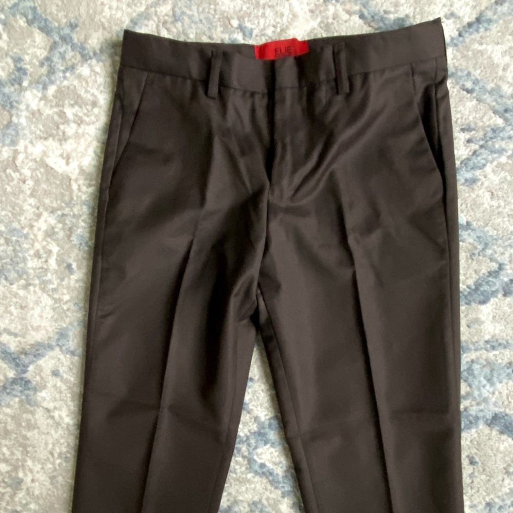 NEW ‼️ Cut Tags Classic Dark Brown Boys Dress Pants Size 14 / fit like 12